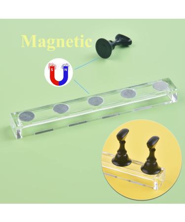 Ycyan Acrylic Nail Practice Display Stand Set - Press on Magnetic Nail Art Holder for False Nails - Salon and Home DIY Manicure (Black) - Buy Online on GoSupps.com