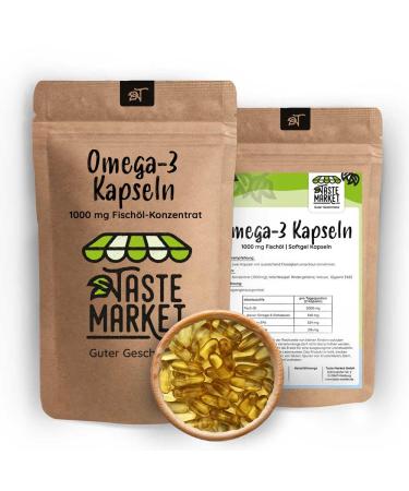 TASTE Guter Geschmack 1000 Omega 3 Capsules | 1000mg Fish Oil Per Capsule | Highly Dosed | Omega-3 Fatty Acids with EPA and DHA