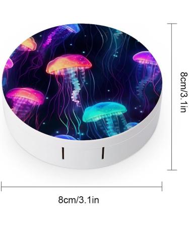 Portable Jellyfish Contact Lens Case with Mirror - Cute Travel Kit for Eye Contacts - Buy Online on GoSupps.com