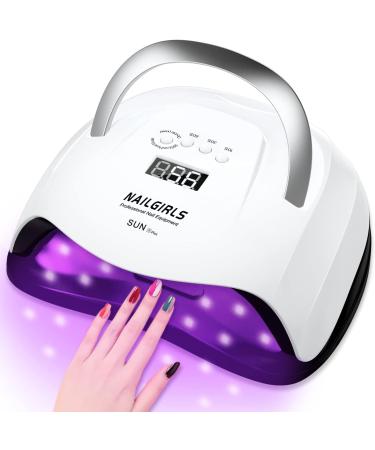 Nail girls UV lamp gel nails 4 timer automatic sensor 168 W professional dryer for manicure pedicure nail dryer with handle 168W