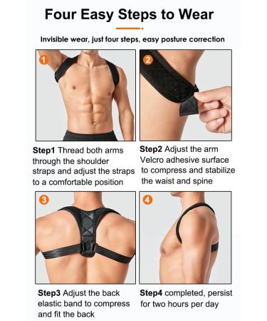 AKOAK Breathable Invisible Posture Corrector - Adjustable Back & Shoulder Pain Relief for Men & Women (37-45) | International Shipping Available - Buy Online on GoSupps.com