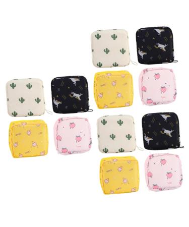 Healeved 12 pcs storage bag for women's bandages case for women's bandages menstrual bag storage bag for women's tapes pack with women's bandages oxford-fabric girls mini