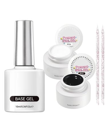 Gel Lightweight Manicure Tool White Black Gel for Travel Outdoor Indoor Business Trip School Girlfriend Wife Friend Sister Daughter