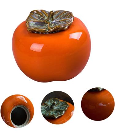 Alipis Persimmon Ceramic Jar Candy Jar Kitchen Canisters Tea Containers Ceramic Can With Cover Bottle 1 - Buy Online on GoSupps.com