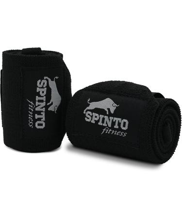 Spinto Fitness 18 Heavy Duty Weight Lifting Wrist Wraps for Men and Women - Professional Grade Black Wraps - Buy Online on GoSupps.com