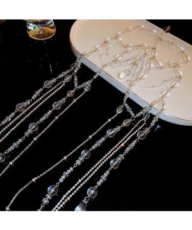 Wiwpar Boho Crystal Long Chain Tassel Headpiece | Rhinestone Festival & Wedding Hair Accessories for Women & Girls - Buy Online on GoSupps.com