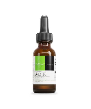 DAVINCI Labs Liposomal ADK - Liquid Dietary Supplement to Support Immune System Bone and Heart Health* - with Vitamin A Vitamin D3 and Vitamin K2 - Gluten-Free - Vegetarian - 30 ml - Buy Online on GoSupps.com