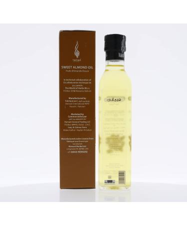 Hemani Sweet Almond Oil 100% Pure Cold Pressed for Hair, Skin & Nails - 8.5 FL OZ - Buy Online on GoSupps.com