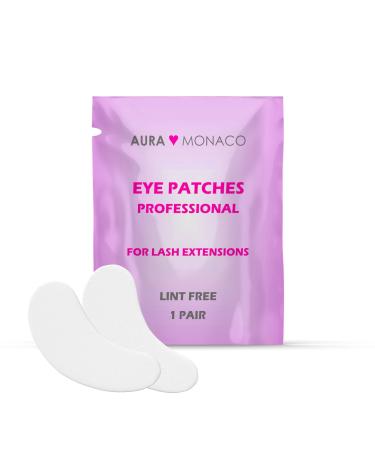 Aura monaco eye pads 50 pieces disposable superflexible & lint -free for gluing the eyelashes with eyelash extensions & skin care Disposable Lit Free Eye Pads for lash extensions