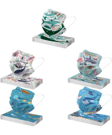 SDFRK 50 Pack Colorful Kids Disposable Masks - 3-Layer Mouth Protection for Children - Buy Online on GoSupps.com