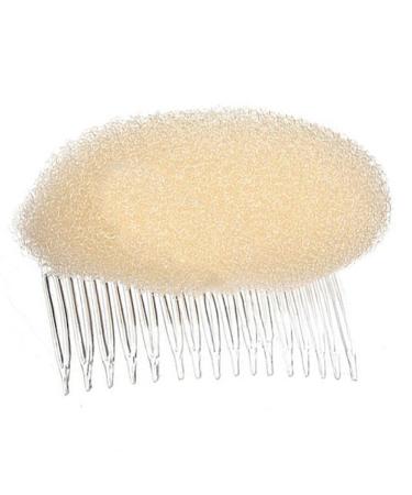 HugeStore 2 Pcs Sponge Hair Volume Bump Up Clip Hair Maker Tool Hair Comb Beige
