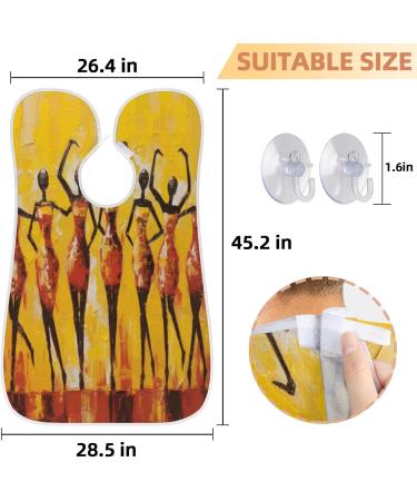African Women Beard Bib Apron - Best Beard Hair Catcher for Men | Father's Day & Christmas Gifts for Dad | Durable Beard Bib with Suction Cups - Buy Online on GoSupps.com