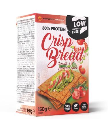 FORPRO CarbControl 30% Protein Crisp Bread - Tomato & Provence | Low-Calorie 6 Pack | Healthy Snack & Crispbread Alternative - Buy Online on GoSupps.com
