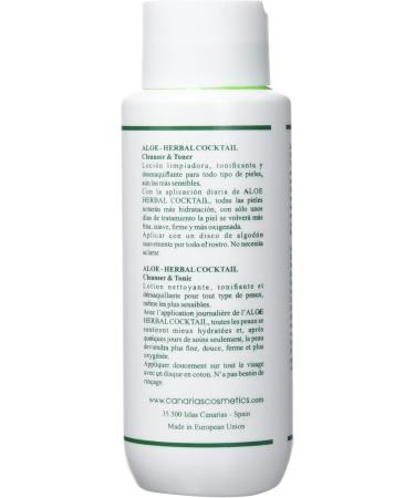 Aloe Vera from Canarias cosmetics - Aloe-herbal Cockail cleansing lotion and tonic 400 ml  - Buy Online on GoSupps.com
