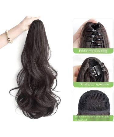 Rcygfsu Black Brown Wavy Wig Style Hip- High Ponytail Natural Forcing Fake Ponytail Female Braid - Buy Online on GoSupps.com