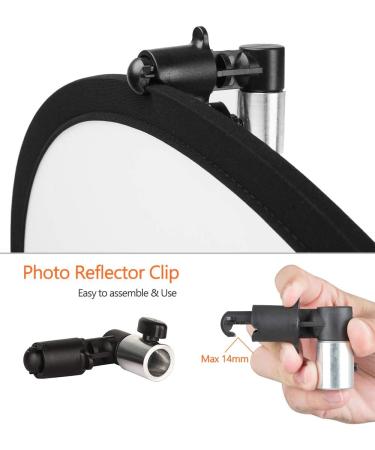 Photo Light Reflector 24x36 Inches 5-in-1 Diffuser Kit with Holder Clips - Translucent, Silver, Gold, White, Black - for Studio & Outdoor Photography - Buy Online on GoSupps.com