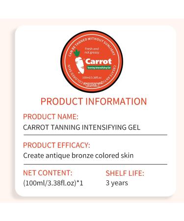 Buy Carrot Tanning Gel & Cream | Natural Outdoor Self Tanner | Intense Sun Tanning Oil - Buy Online on GoSupps.com
