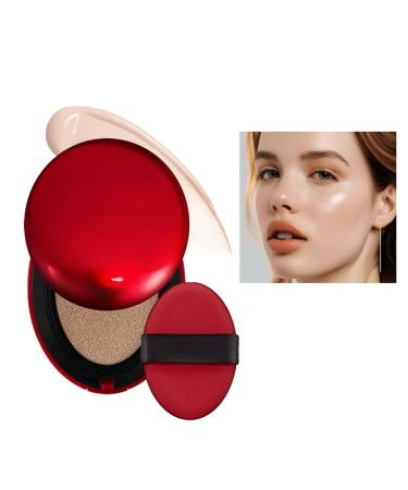 EONFAVE Air Cushion Hydrating Foundation Foundation Cream Base Cream Air Cushion CC Cream Lightening Concealer Long Lasting Lightweight Semi-Matte (2# 21N Ivory 18g)