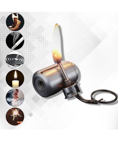 Permanent Match Lighter Flint Keychain - Waterproof Fire Starter for Camping and Survival (Silver) - Buy Online on GoSupps.com