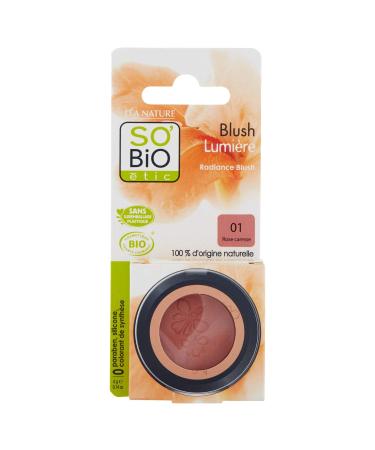 So'Bio tic So'Bio tic Teint Blush Lumi re 01 Rose Caresse 4.5g Compact