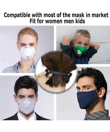 Genelion 10pcs Mask Extender Adjustable Anti-slip Mask Extension Hook Ear Protector Black Buckle Strap Ear Grip For Adults Kids - Buy Online on GoSupps.com