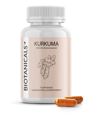 Biotanicals - Capsules (120 pieces) - curcuma extract and black pepper - with curcumin & piperine - vegan and without additives