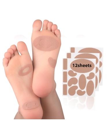 Moleskin for Blisters Feet Moleskin Adhesive Pads Moleskin Pads for Shoes Toes Heel | Blister Prevention and Reduce Friction (12 Sheets - 132 Pieces Total) 12 Sheets (132 Pieces Total)