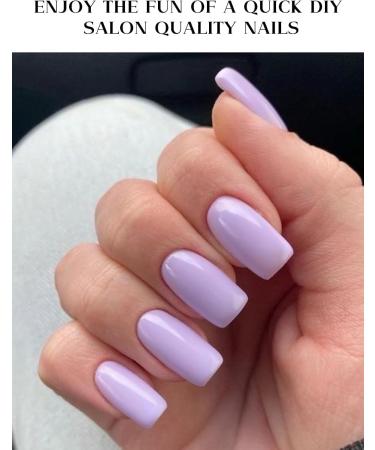 Ebanku 20pcs Pastel Violet UV Gel Nail Film - Self-Adhesive Nail Stickers & Foil Wraps with Nail File for Women & Girls - Perfect for Nail Art Decoration - Buy Online on GoSupps.com