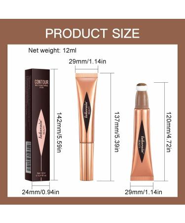 Highlighter Makeup Stick | Cheek Makeup - Waterproof Sheer Glow Buildable Color Contouring and Blendable Highlighter Makeup Stick for Face Fovolat Contour Liquid 06# - Buy Online on GoSupps.com