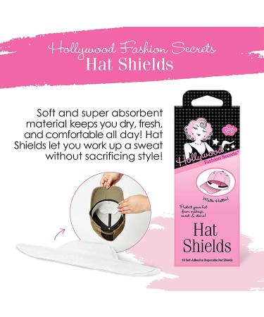 Hollywood Fashion Secrets Hat Shields - 10 Count Disposable Hat Liners for Sweat & Makeup Protection - Buy Online on GoSupps.com