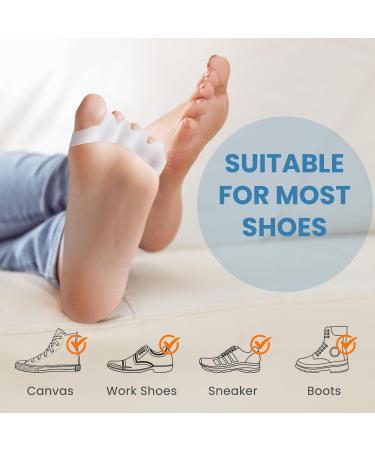 Medium-Footed Gel Toe Spreader & Cushion - 6PCs Forefoot Pads for Diabetic Feet Blisters & Pain Relief - Breathable & Comfortable - Buy Online on GoSupps.com