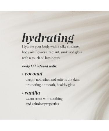 Pearlessence Shimmer Body Oil Coconut & Vanilla | Hydrating Body Oil with Soft Shimmer for a Radiant Glow | Nourishes & Softens Skin | Cruelty-Free | 5 fl oz - Buy Online on GoSupps.com