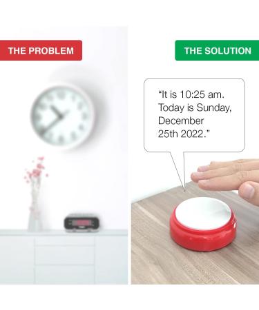 Talking Clock for Elderly & Blind | Neutral American Accent | Easy-to-Operate Time & Date Speaking Alarm Clock - Buy Online on GoSupps.com