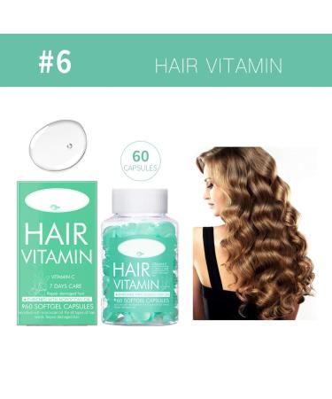 Buy Hair Oils & Repair Serum Capsules | Vitamin E for Split Ends | 60PCS Hair Treatment for Healthy Silky Thicker Hair - Buy Online on GoSupps.com