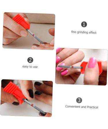 BIUDECO Nail Polisher Nail Art Polishing Tools Acrylic Nail Drill Bits Nail Bits for Women Nail Drill Bits for Nail Salon Manicure Supplies Manicure Tools Nail Bits for Nail Drill 7.00X1.30X1.30CM Red - Buy Online on GoSupps.com