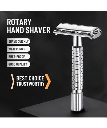 Aiweijia Double Edge Safety Razor Reusable Manual Stainless Steel Shaver Rust-proof Shaving for Men Wet Shaving Barber Beard - Buy Online on GoSupps.com