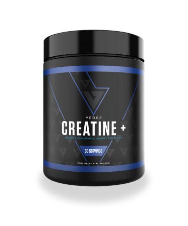 Vedge Nutrition Creatine + | Vegan Plant-Based Creatine Monohydrate Powder | Energy, Performance & Function | Ergogenic Aids for Athletes | Unflavored, 30 Servings