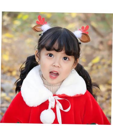 ABOOFAN 4 Pairs Christmas Antler Hair Christmas Hair Barrettes Reindeer Hair Accessory Reindeer Cosplay Clip Hair Clips for Kids Christmas Hair Pin Antlers Flocked Plastic Woman Cute - Buy Online on GoSupps.com