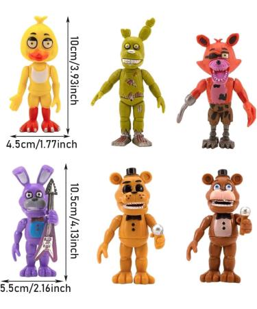 6PCS Night Bear Mini Figures Night Bear Cake Toppers Cake Decoration Mini Freddy's Figures Set for Boys Girls Birthday Party Babay Showers Celebration Supplies - Buy Online on GoSupps.com