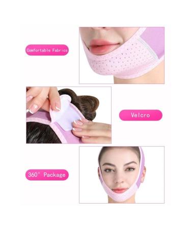 Double Chin Reducer | V Line Lifting Mask & Chin Strap for Women - Face Slimming Solution (Purple - Buy Online on GoSupps.com