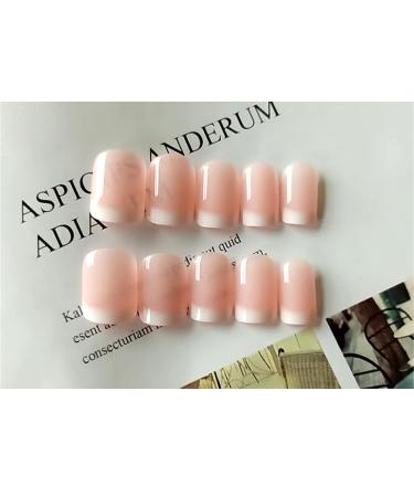 French Press on Nails Short Square White Acrylic False Nails - 24Pcs - Buy Online on GoSupps.com