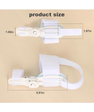 Adjustable Bale Toe Corrector for Men & Women - Smooth Iron Curved Toe Correction with Button - White - Buy Online on GoSupps.com