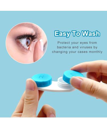 XNIVUIS 12 Pcs Contact Lens Cases Travel Contact Lens Cases Portable Contact Lens Container (Blue Purple Rose Red) - Buy Online on GoSupps.com
