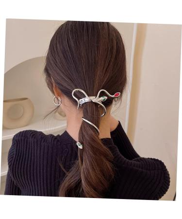 MAGICLULU Snake Hairpin Metal Hair Clips Snake Hair Clip Ponytail Holder Bohemia Barrette Vintage Headpiece Hair Styling for Women Accessories Hair Jewels for Women Twine Die - Buy Online on GoSupps.com