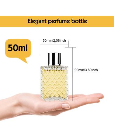 Ysimple 2 Pack 50ml Perfume Atomiser Portable Clear Empty Glass Perfume Spray Bottles Refillable Perfume Atomizer Large Cosmetic Fine Mist Atomizer for Travel(Silver) 50ml Silver - Buy Online on GoSupps.com
