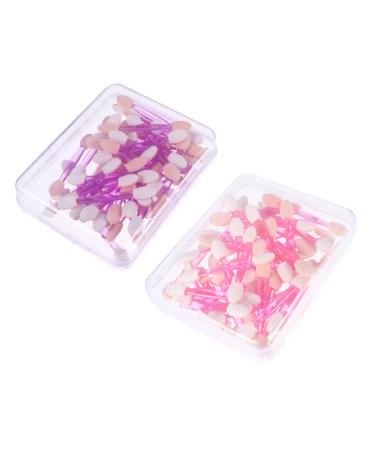 WOONEKY 100pcs Double Ended Eyeshadow Brush Double-ended Eyedhadow Brush Double-ended Eyeshadow Eye Shadow Sponge Dual Sides Eyeshadow Makeup Applicator