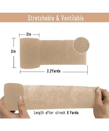 12-Pack MINGYUE Self Adhesive Bandage Wrap - Red Athletic Tape for Wrist, Ankle & Sports Injuries - Buy Online on GoSupps.com