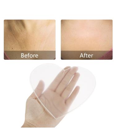 Ymiko Anti-Wrinkle Chest Pads | Reusable Silicone Decollete Bra Care | Invisible Heart Shape for Smooth Skin - Buy Online on GoSupps.com