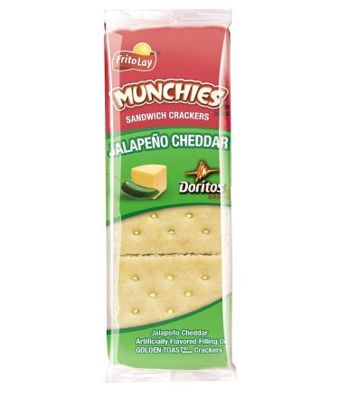 Munchies Doritos Jalapeno Cheddar Sandwich Crackers on Golden Toast 1.38 oz (8 Packets)