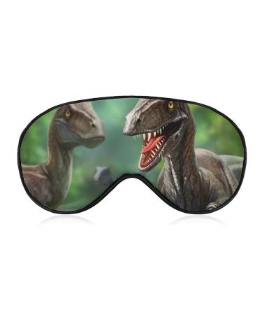 Sleep Mask 3D Dinosaurs Nature Light Blocking Eye Mask for Sleeping with Adjustable Strap Forest Magic Soft Eye Sleep Shade Cover for Men Women